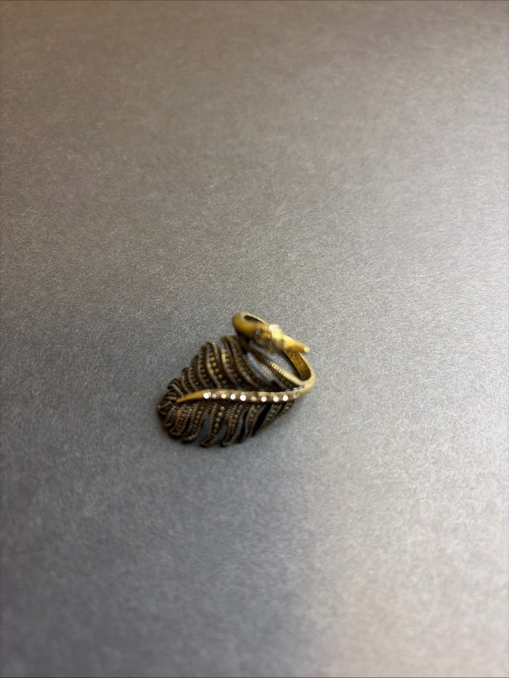 Bronze Hand Crafted Swan Ring